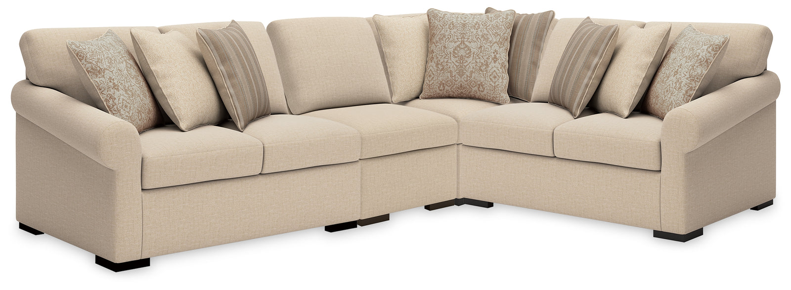 LadyMae Twill 4-Piece Sectional