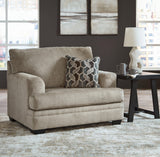 Stonemeade Taupe Sofa Chaise, Chair, and Ottoman