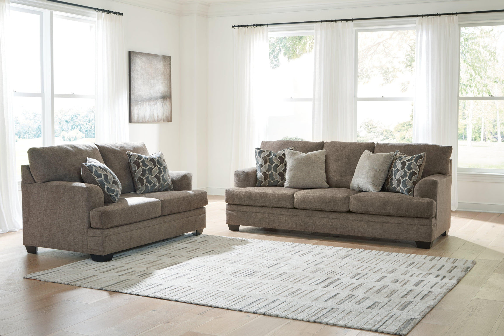Stonemeade Nutmeg Sofa, Loveseat, Chair and Ottoman