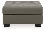 Donlen Gray 2-Piece Sectional With Ottoman