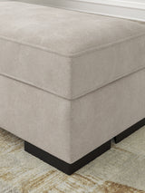 High Taupe Profile Chair and Ottoman