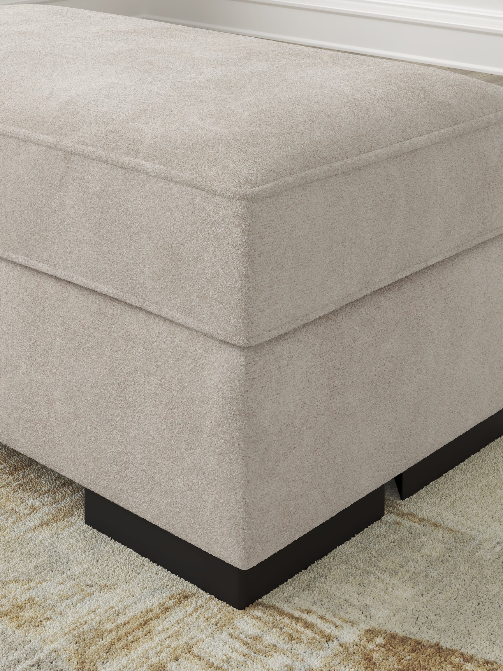 High Taupe Profile Chair and Ottoman