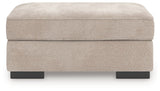 High Profile Taupe Chenille Ottoman