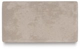 High Profile Taupe Chenille Ottoman
