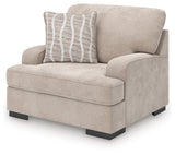 High Profile Taupe Chenille Oversized Chair