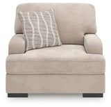 High Profile Taupe Chenille Oversized Chair