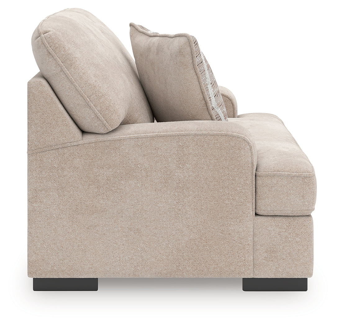 High Profile Taupe Chenille Oversized Chair