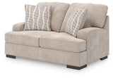 High Profile Taupe Chenille Loveseat