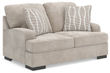 High Profile Taupe Chenille Loveseat