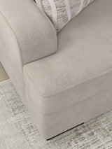High Profile Taupe Chenille Loveseat