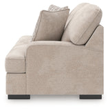 High Profile Taupe Chenille Loveseat