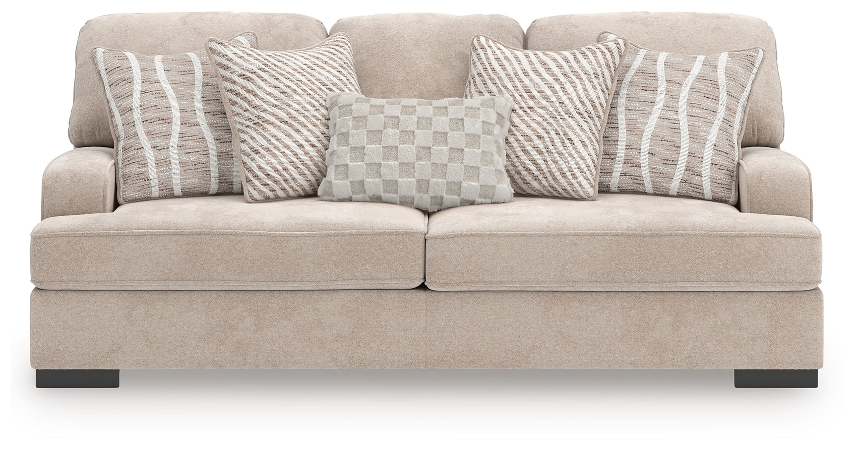High Profile Taupe Chenille Sofa