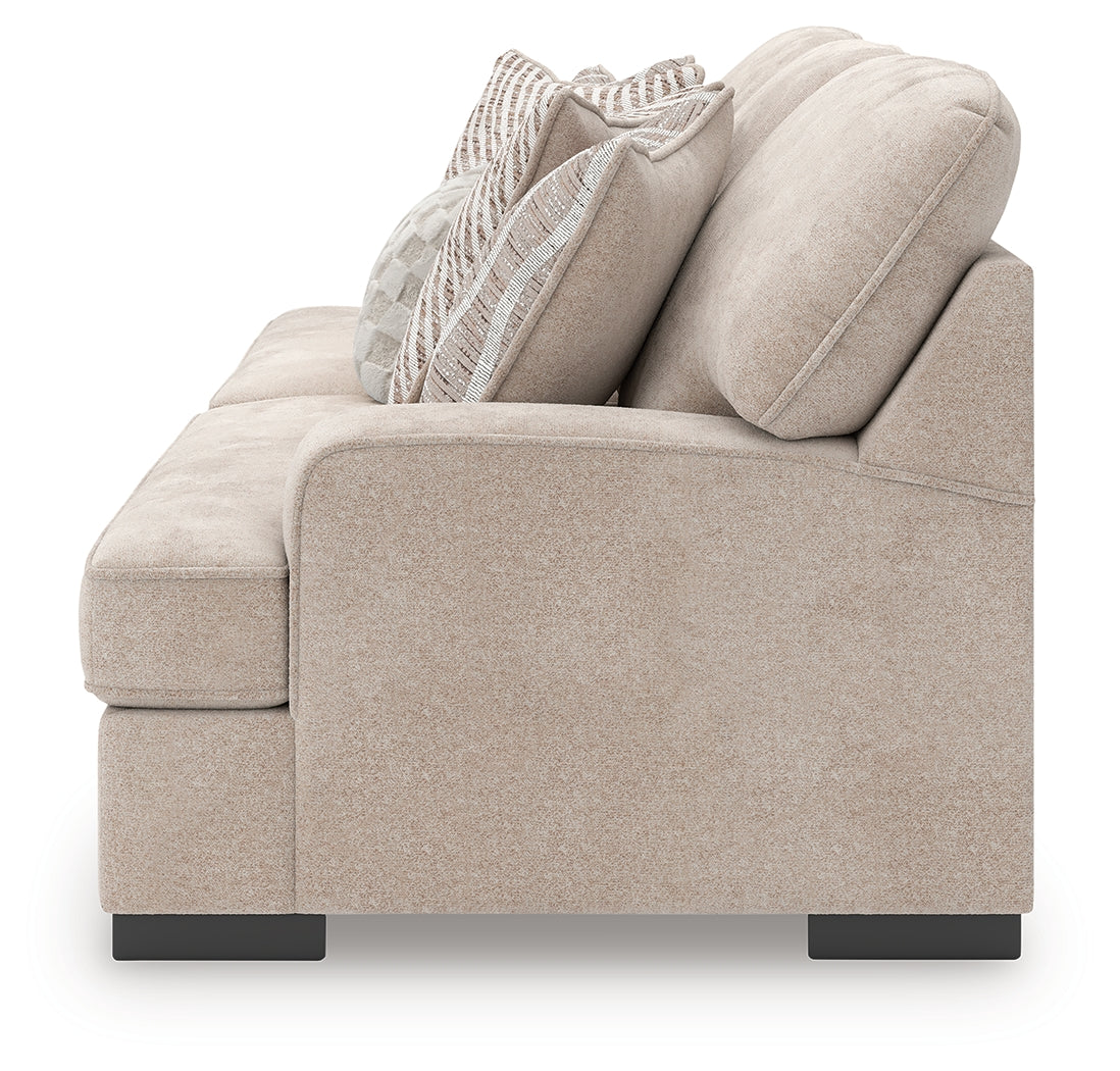 High Profile Taupe Chenille Sofa