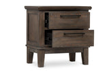 Gray Modern Traditional Solid Wood Veneers Fabric Upholstered Tufted Shelves Bedroom Set - Ella Furniture