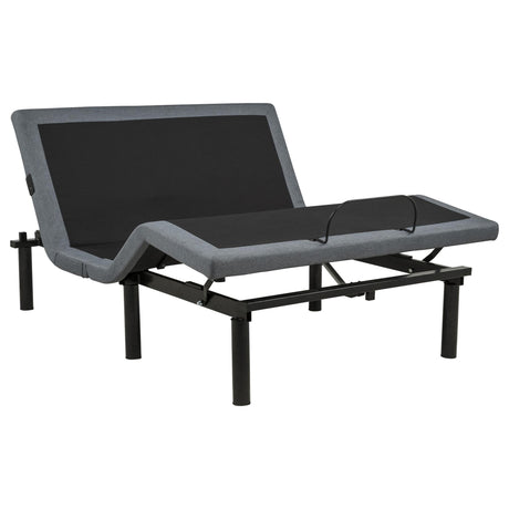 Weston Full Dual-Motor Massage Adjustable Bed Base in Black and Grey — product view