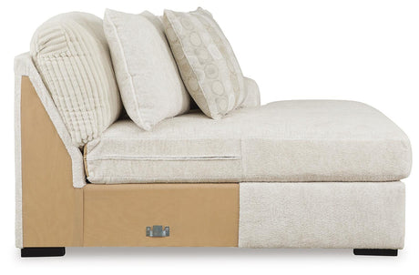 Chessington Ivory 2-Piece Sectional with Ottoman — side view