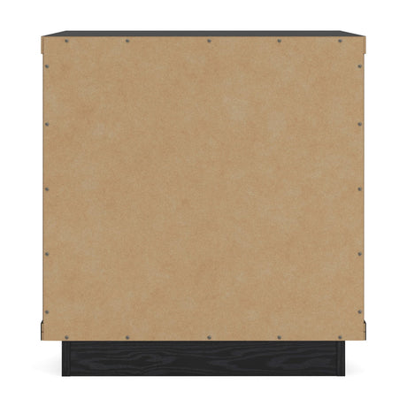 Kozmour Black/Brown Nightstand — back view