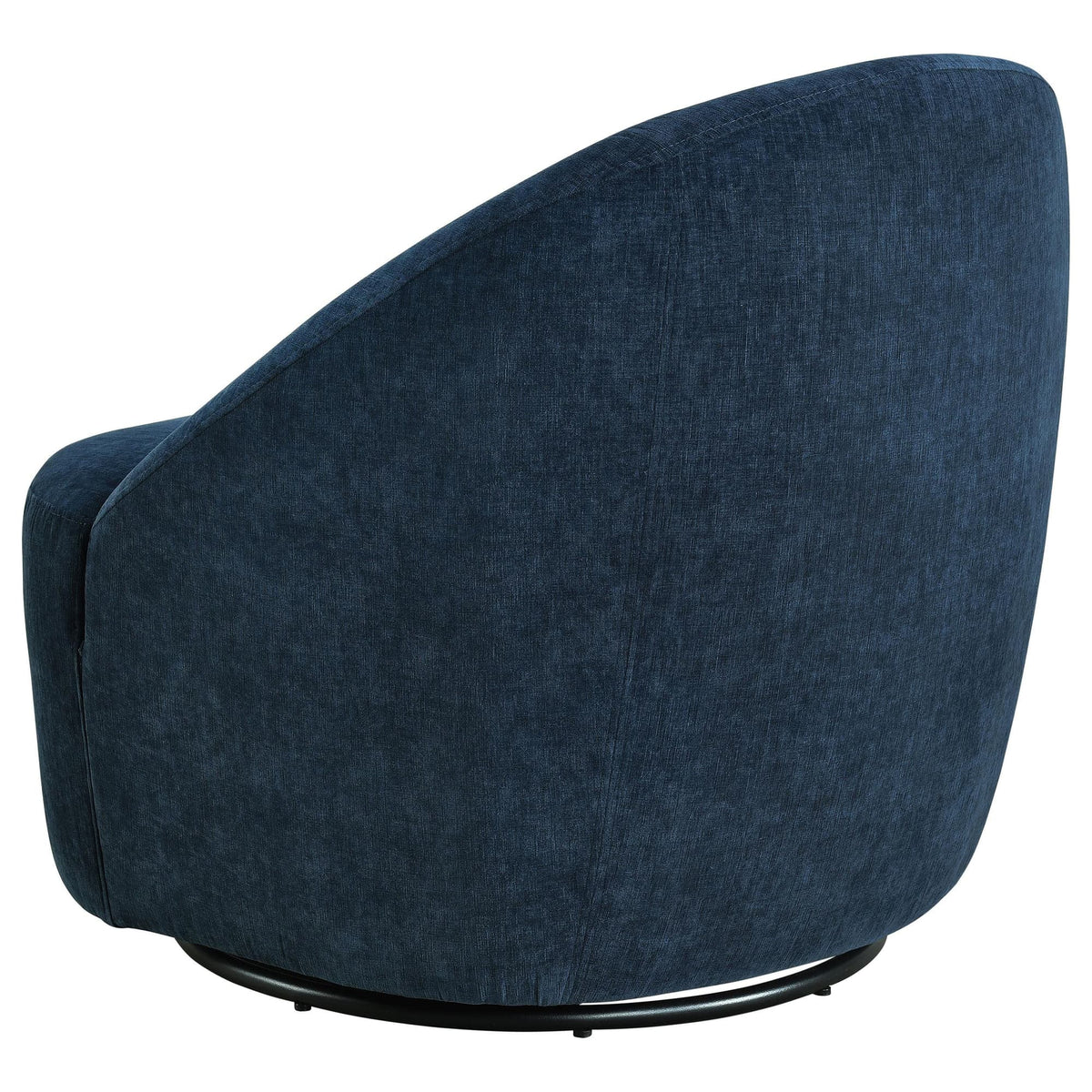 Leon Upholstered Barrel Swivel Accent Chair Navy — product image 5