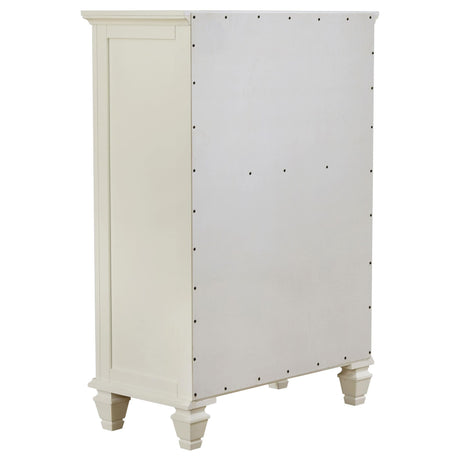 Sandy Beach White Queen Panel Bed Bedroom Set with Dresser, Mirror, NightStand, and Chest — product image 31