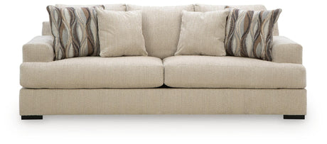Lofwood Oatmeal Chenille Sofa — front view