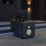 Madden Faux Leather Bluetooth Audio Console with Power Outlet Black — product image 3