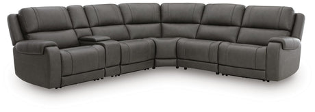 5Z - Pittson Anchor Leather 6-Piece Power Reclining Sectional view 4