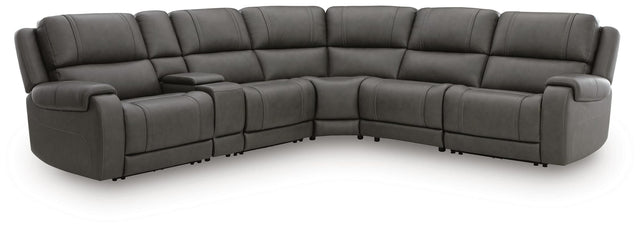 5Z - Pittson Anchor Leather 6-Piece Power Reclining Sectional view 4