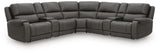 5Z - Pittson Anchor Leather 7-Piece Power Reclining Sectional view 5
