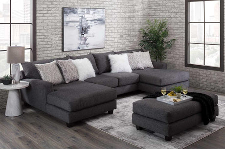 6000 Gray Sectional - Ella Furniture