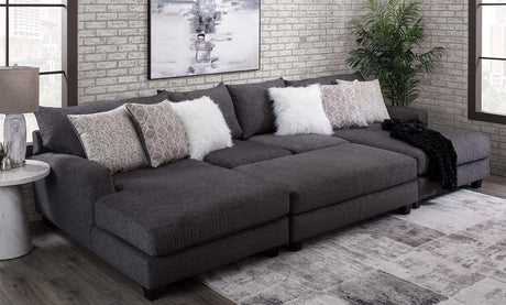6000 Gray Sectional - Ella Furniture