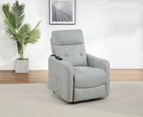 Dayes Upholstered Power Lift Recliner Chair Light Grey