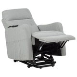 Dayes Upholstered Power Lift Recliner Chair Light Grey