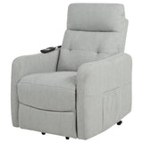 Dayes Upholstered Power Lift Recliner Chair Light Grey