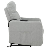 Dayes Upholstered Power Lift Recliner Chair Light Grey