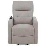 Dayes Upholstered Power Lift Recliner Chair Taupe