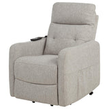 Dayes Upholstered Power Lift Recliner Chair Taupe