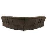 Atkinson Upholstered Reclining Sectional Sofa Chocolate