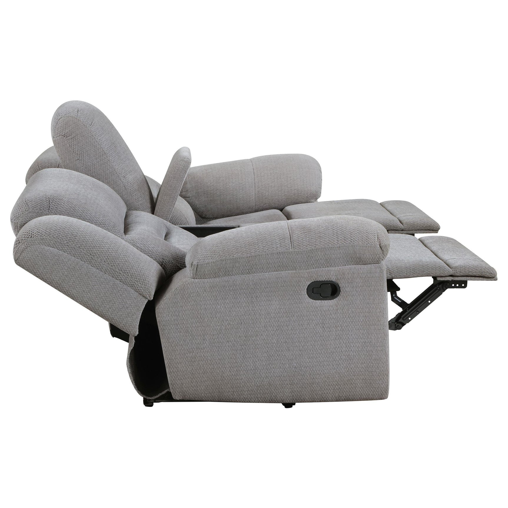 Grimm Gray Reclining Sofa Loveseat