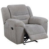 Grimm Gray Reclining Sofa Loveseat Recliner