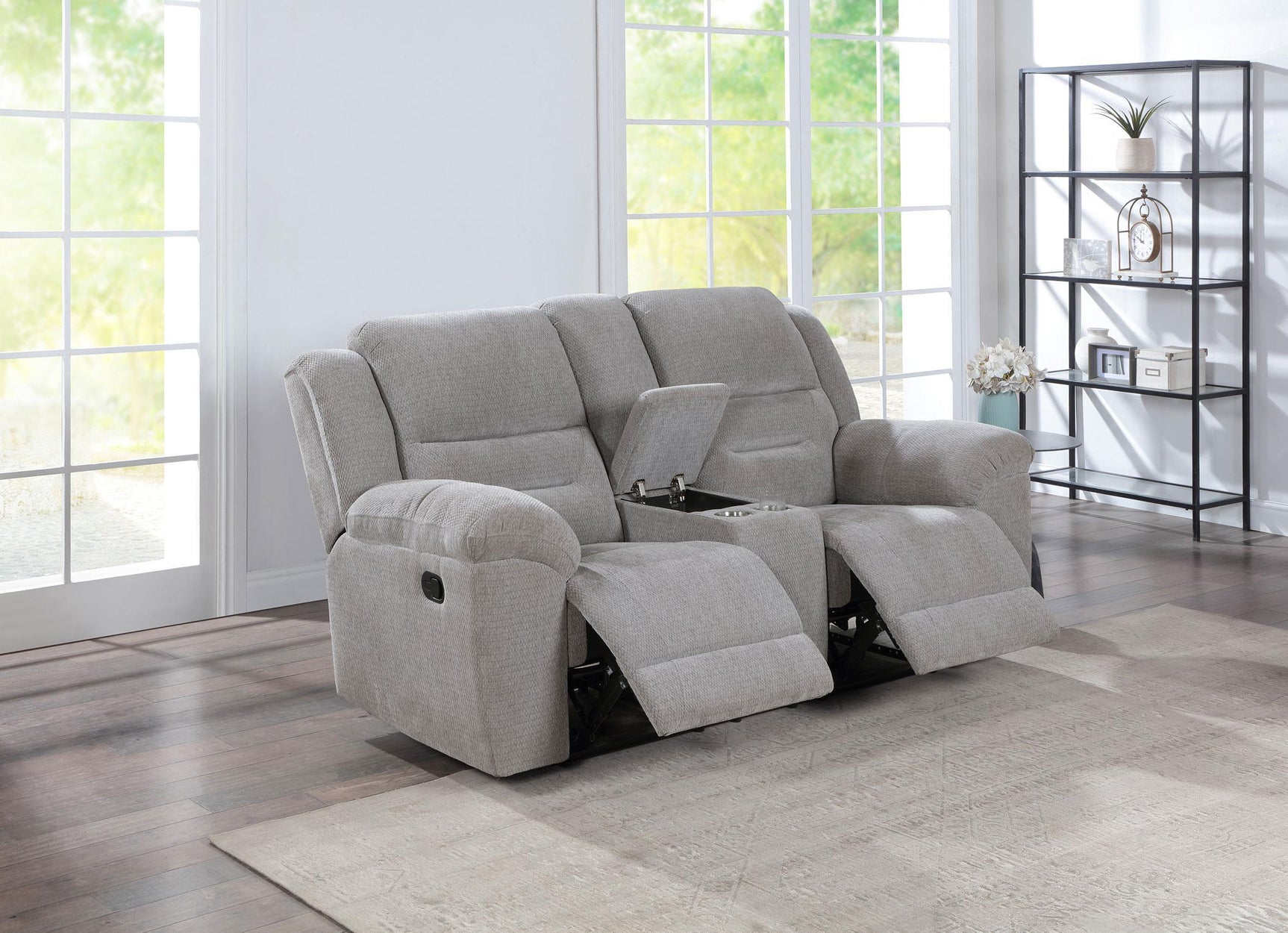 Grimm Gray Reclining Loveseat