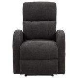 Grant Fabric Upholstered Power Recliner Chair Charcoal Grey