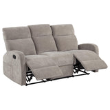 Hamilton 2-piece Chenille Manual Reclining Sofa Set Sand