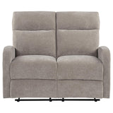 Hamilton Chenille Upholstered Manual Reclining Loveseat Sand