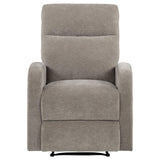 Hamilton Chenille Upholstered Manual Glider Recliner Sand