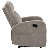 Hamilton Chenille Upholstered Manual Glider Recliner Sand