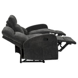 Hamilton 2-piece Chenille Manual Reclining Sofa Set Charcoal Grey