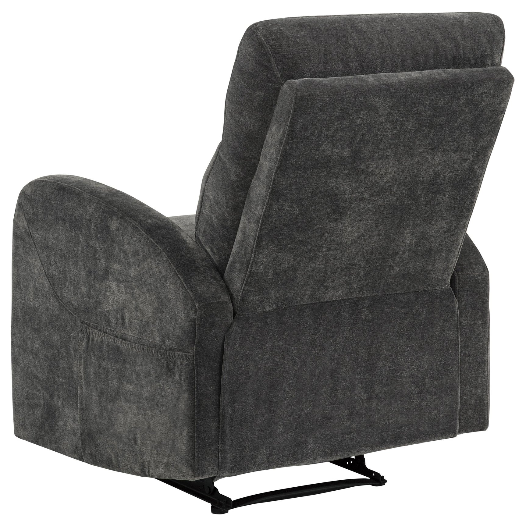 Hamilton 3-piece Chenille Manual Reclining Sofa Set Charcoal Grey