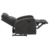 Hamilton 3-piece Chenille Manual Reclining Sofa Set Charcoal Grey