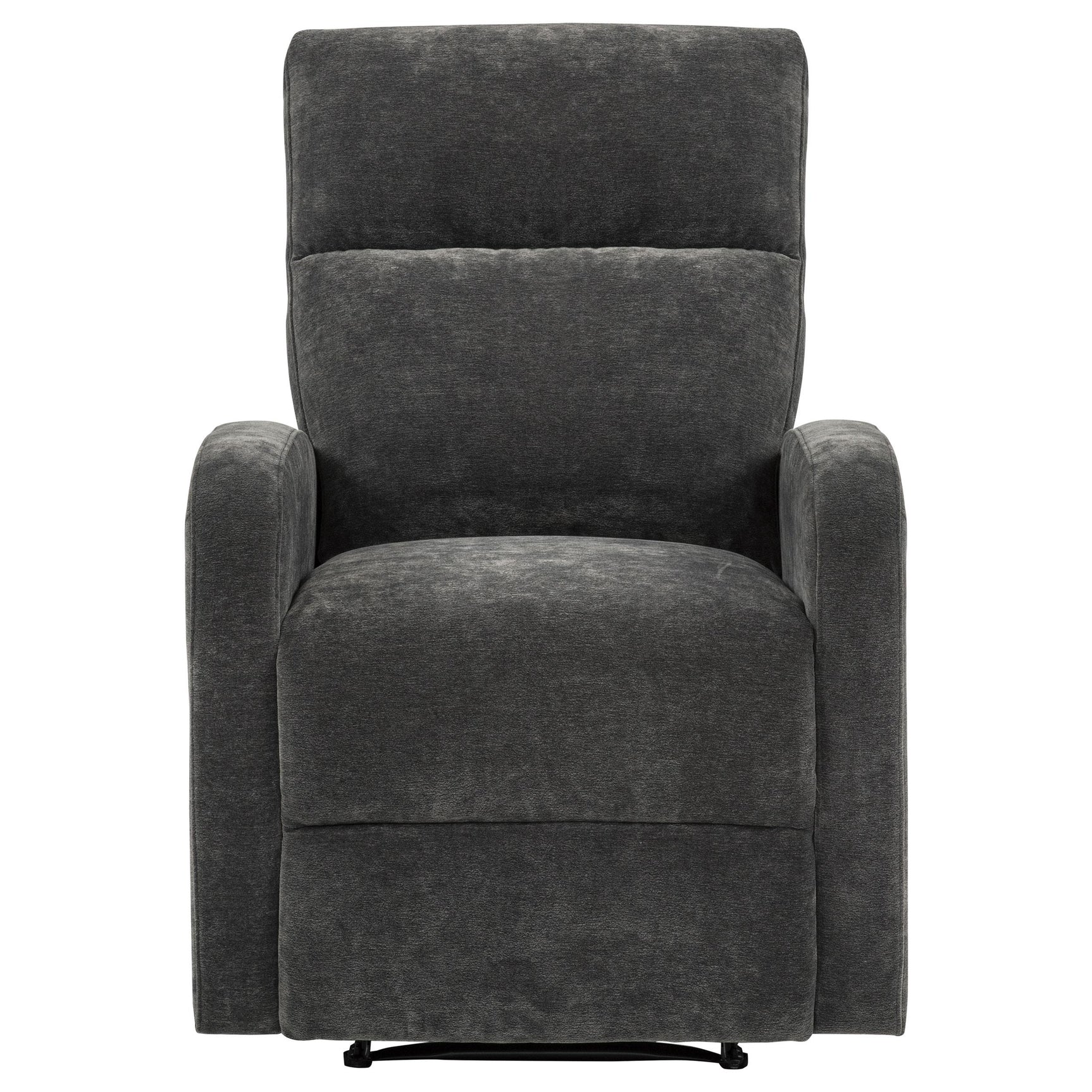 Hamilton Chenille Upholstered Manual Glider Recliner Charcoal Grey