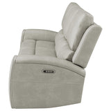Brickston Triple Power Reclining Sofa Grey